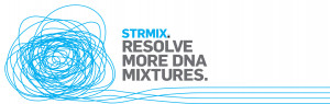 STRmix logo with string